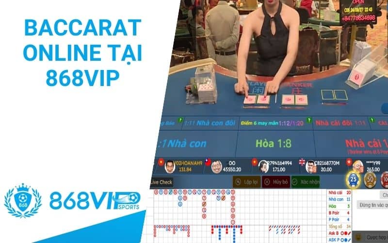 Baccarat online là trò chơi phổ biến tại casino 868VIP Baccarat online là trò chơi phổ biến tại casino 868VIP