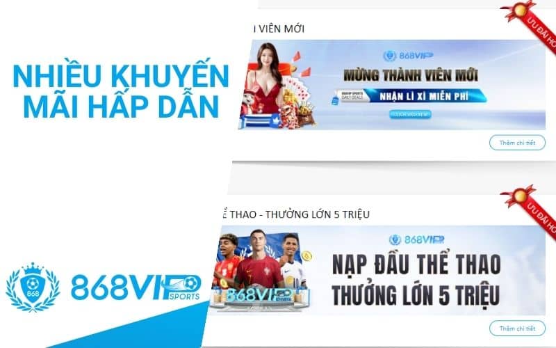 Nhiều khuyến mãi hấp dẫn dành cho người chơi Nhiều khuyến mãi hấp dẫn dành cho người chơi