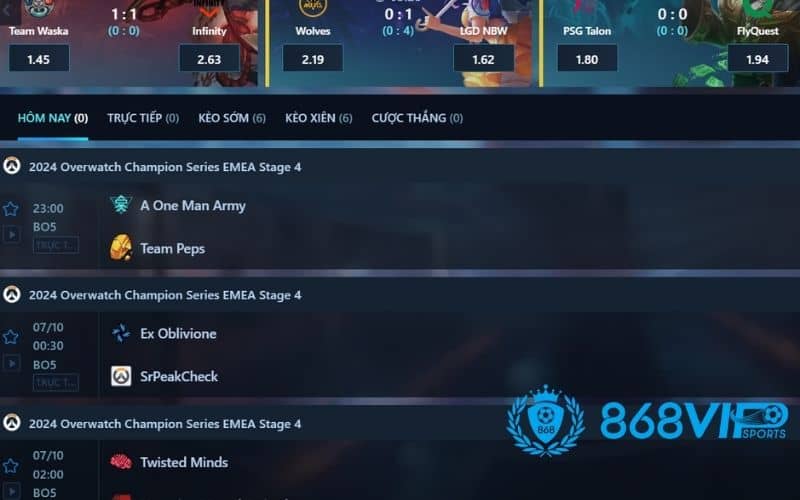 Cá cược Overwatch tại 868VIP đem đến nhiều giải đấu lớn Cá cược Overwatch tại 868VIP đem đến nhiều giải đấu lớn